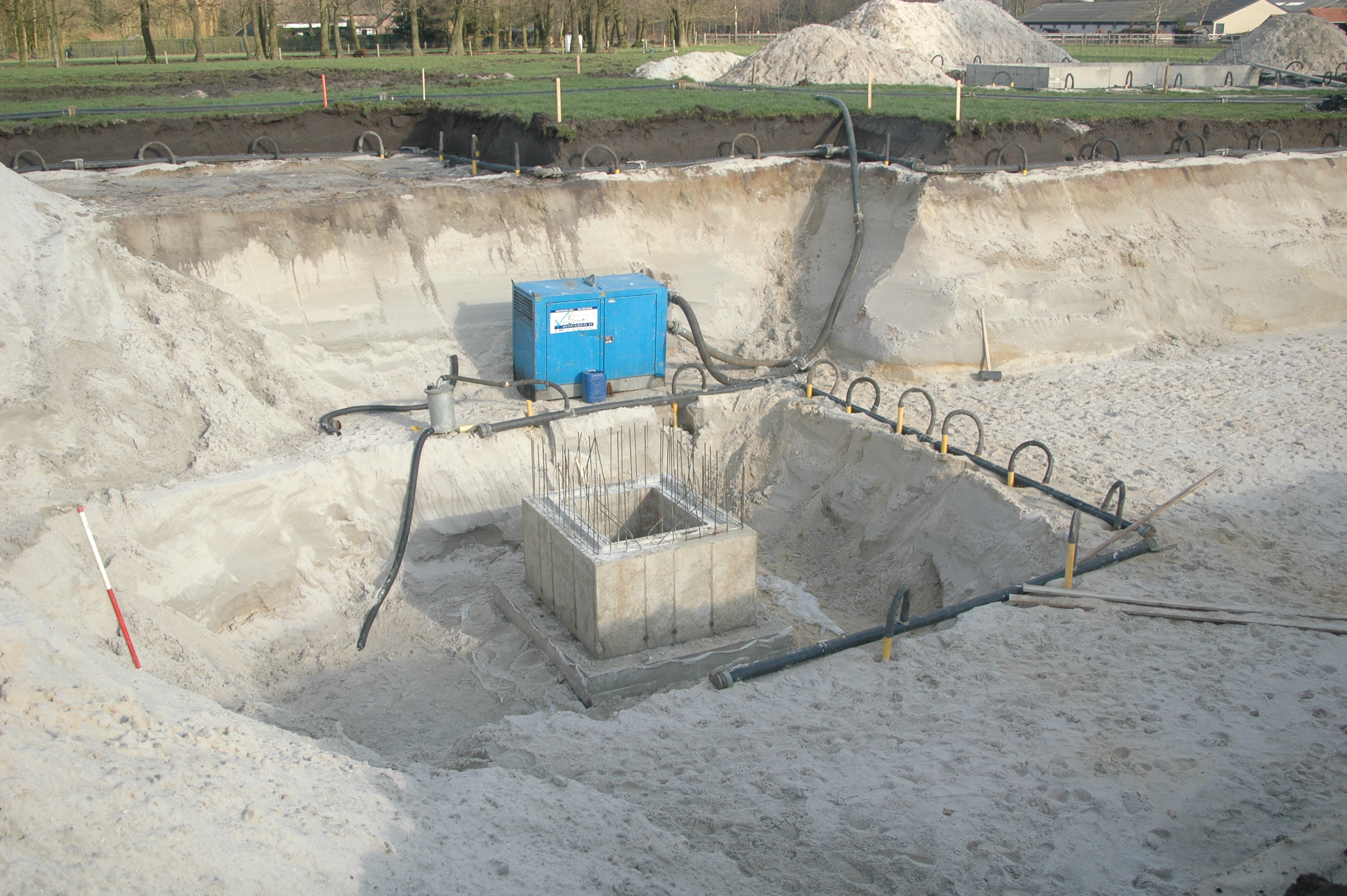 3 bronbemaling Bergeijk kelder met pompput bijgebouw en bronbemaling kelder woonhuis